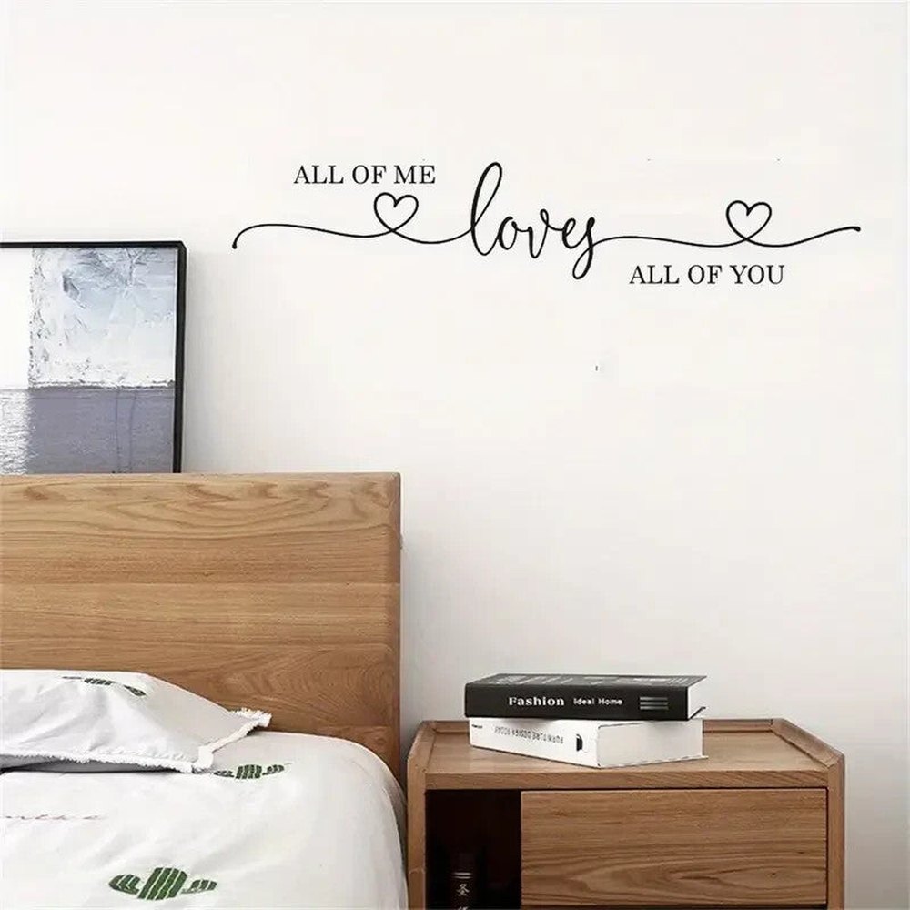 "All Of Me Loves All Of You" Wall Decal 4.33" x 22.44" NEW! Home & Garden:Home Décor:Decals, Stickers & Vinyl Art Style Your Walls